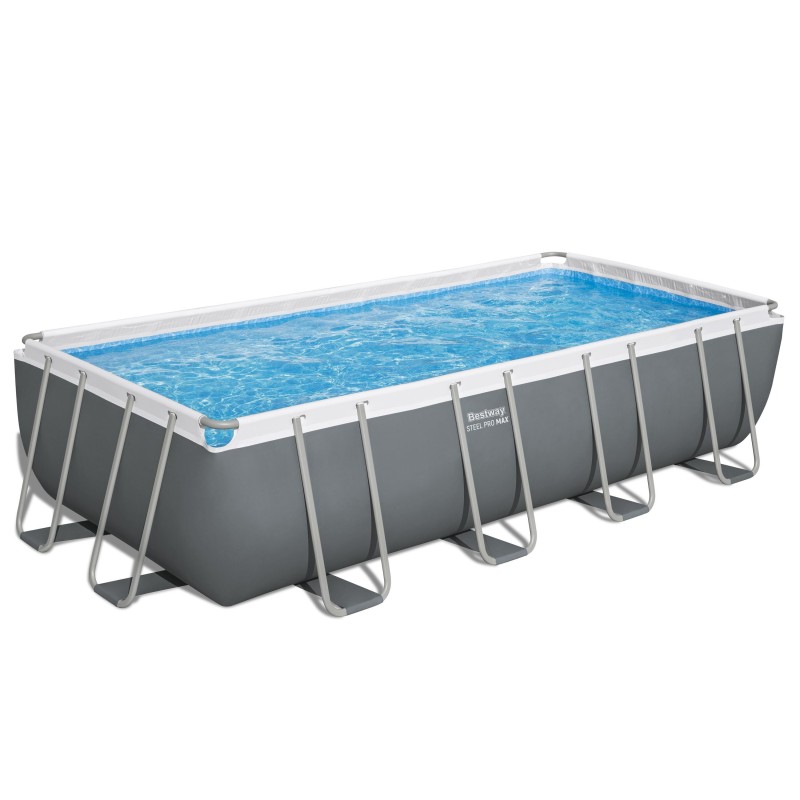 Piscine Tubulaire Rect. Bestway Steel Pro Max 549x274 Grise