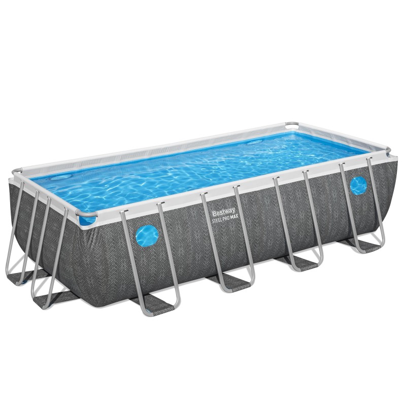 Piscine Tubulaire Rect. Bestway Steel Pro Max Splashview 488x244