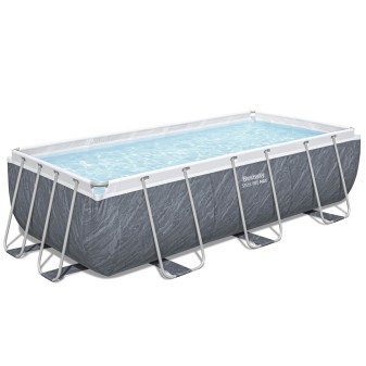 Piscine rectangulaire Steel Pro MAX™ Effet Marbre 404x201x100 cm – Bestway