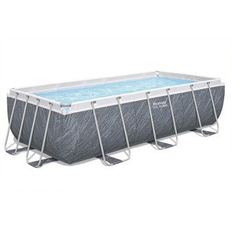 Piscine rectangulaire Steel Pro MAX™ Effet Marbre 404x201x100 cm – Bestway