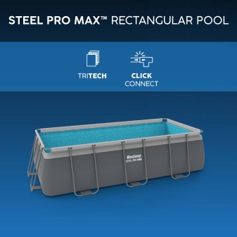 Piscine rectangulaire Steel Pro MAX™ 404x201x100 cm – Bestway