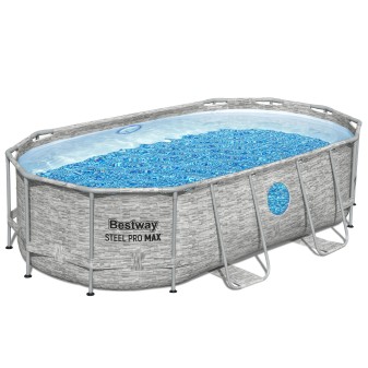 Piscine ovale Steel Pro MAX™  Splashview™ 427x250x100 cm – Bestway