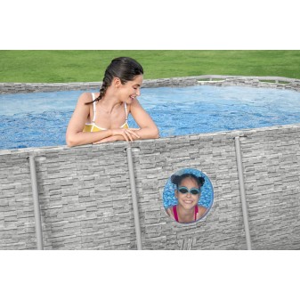 Piscine ovale Steel Pro MAX™  Splashview™ 427x250x100 cm – Bestway