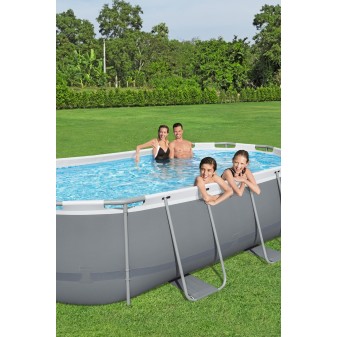 Piscine Tubulaire Ovale Bestway Steel Pro Max 427x250 Grise