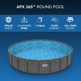Piscine Tubulaire Ronde Bestway APX 365 671x132 Grise