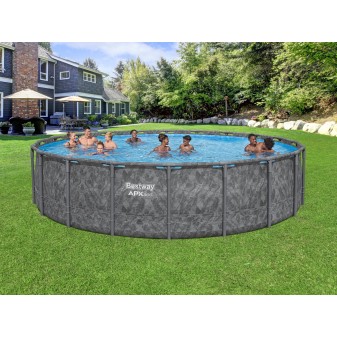 Piscine hors sol tubulaire ronde Bestway APX 365 610 x 132 cm gris sans accessoires