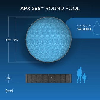 Piscine Tubulaire Ronde Bestway APX 365 549x132 Grise