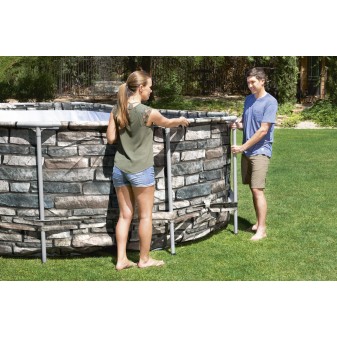 Piscine hors sol ovale Power Steel Comfort Jet 610 x 366 x 122 cm