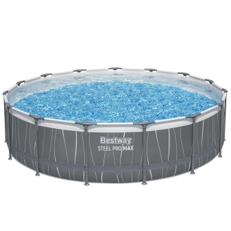 Piscine Tubulaire Ronde Bestway Steel Pro Max 457x107 Grise