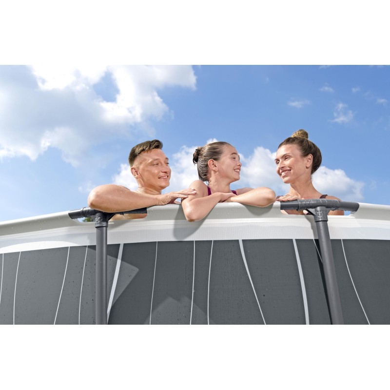 Piscine Tubulaire Ronde Bestway Steel Pro Max 457x107 Grise