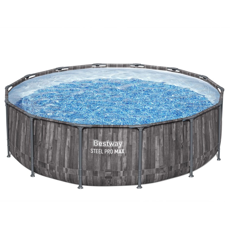 Piscine Tubulaire Ronde Bestway Steel Pro Max 427x107 Grise