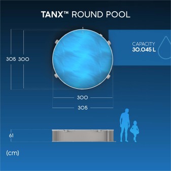 Piscine ronde Stock Tank TANX™ 305x61 cm – Bestway Piscine ronde Stock Tank TANX™ 305x61 cm – Bestway