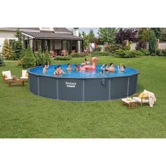 Piscine acier ovale Bestway Hydrium 732 x 366 x 132 cm gris foncé
