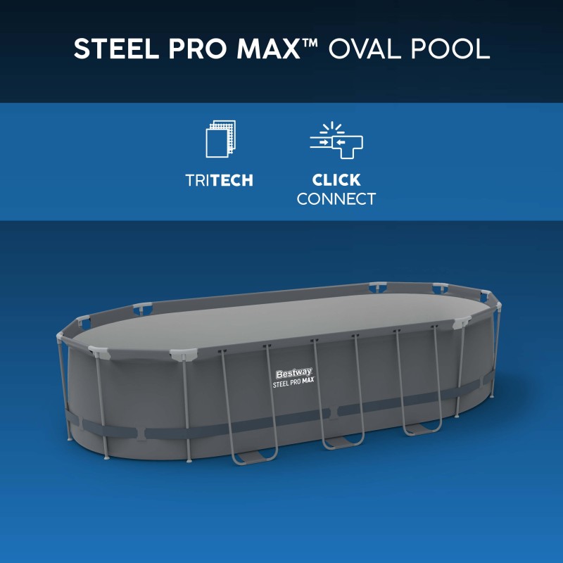 Piscine ovale Steel Pro MAX™ 549x274x122 cm – Bestway