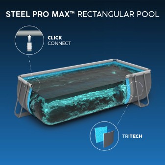 Piscine rectangulaire Steel Pro MAX™ 640x274x132 cm – Bestway