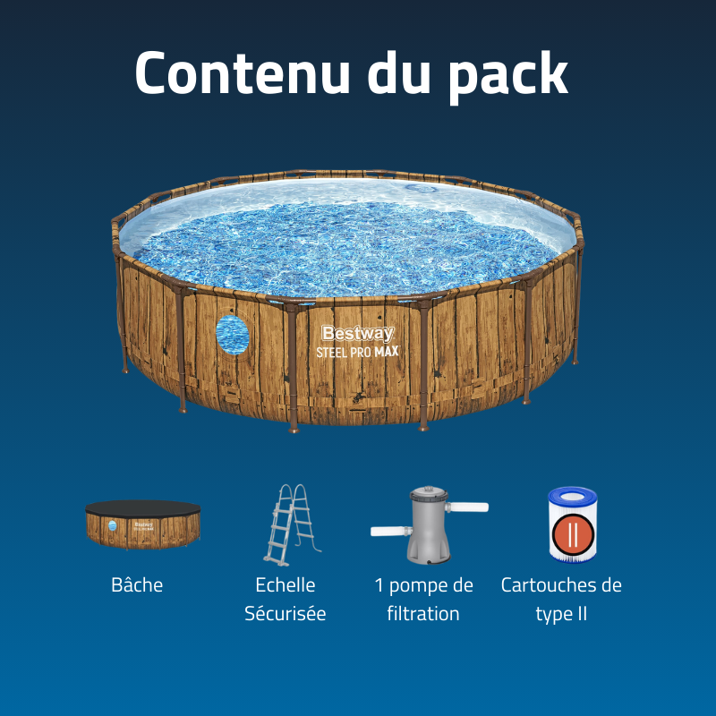 Piscine Tubulaire Ronde Bestway Steel Pro Max Splashview 427x107