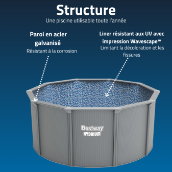 Piscine acier hors sol ronde Hydrium 300 x 120 cm