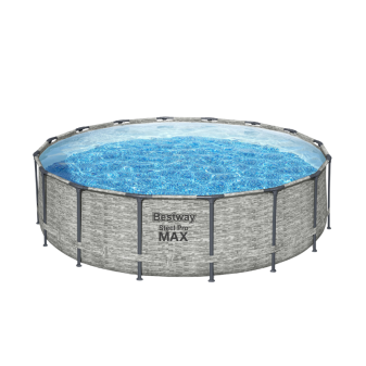 Piscine Tubulaire Ronde Bestway Steel Pro Max 488x122 Pierres