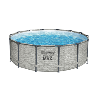 Piscine Tubulaire Ronde Bestway Steel Pro Max 427x122 Pierres