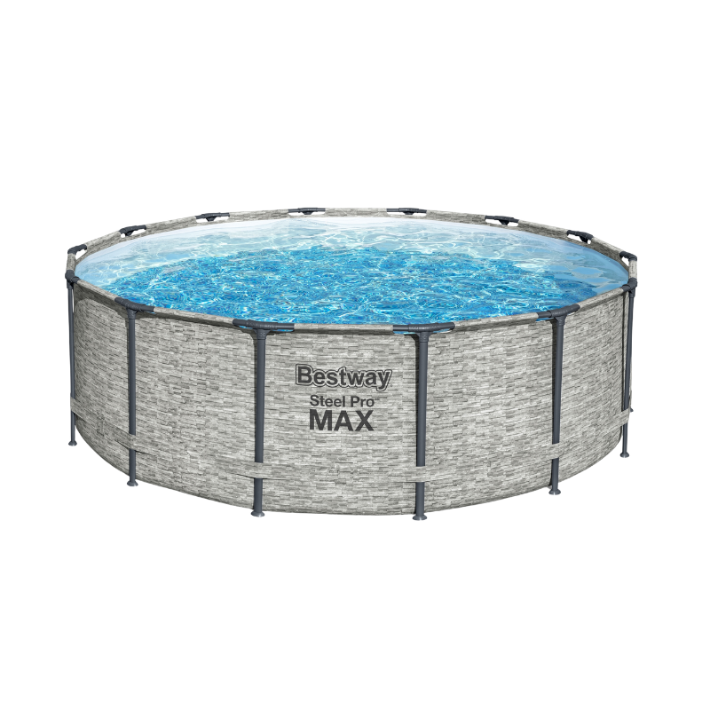 Piscine Tubulaire Ronde Bestway Steel Pro Max 427x122 Pierres
