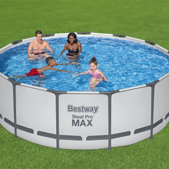 Piscine Tubulaire Ronde Bestway Steel Pro Max 396x122 Grise