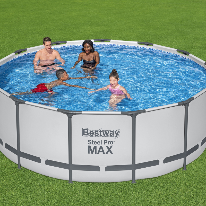 Piscine Tubulaire Ronde Bestway Steel Pro Max 396x122 Grise