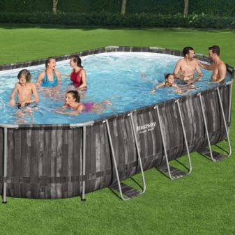 Piscine Tubulaire Ovale Bestway Steel Pro Max 610x366 Bois Piscine Tubulaire Ovale Bestway Steel Pro Max 610x366 Bois