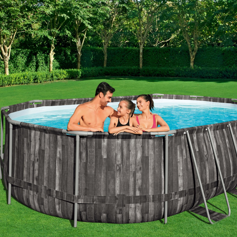 Piscine hors sol ovale 610 x 366 x 122 cm Power Steel Piscine hors sol ovale 610 x 366 x 122 cm Power Steel