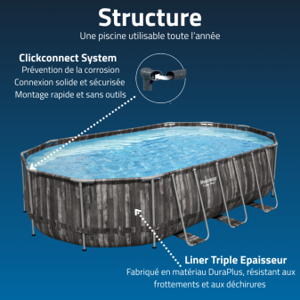 Piscine Tubulaire Ovale Bestway Steel Pro Max 610x366 Bois Piscine Tubulaire Ovale Bestway Steel Pro Max 610x366 Bois