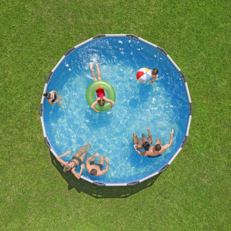 Piscine Tubulaire Ronde Bestway Steel Pro Max 427x122 Grise