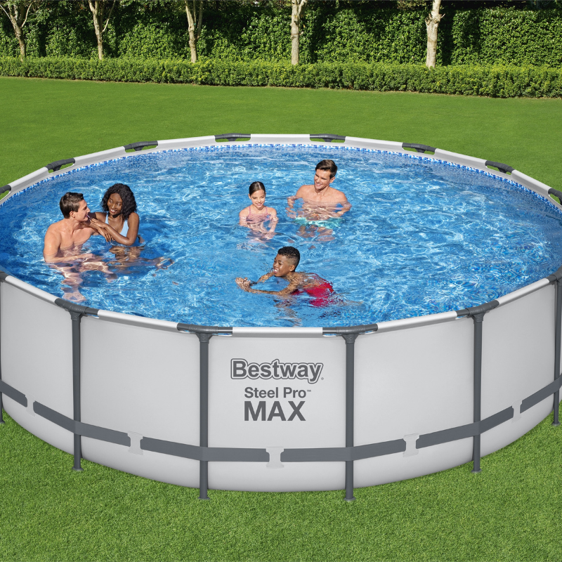 Piscine Tubulaire Ronde Bestway Steel Pro Max 488x122 Grise