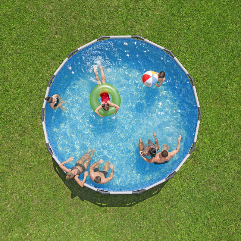 Piscine Tubulaire Ronde Bestway Steel Pro Max 488x122 Grise