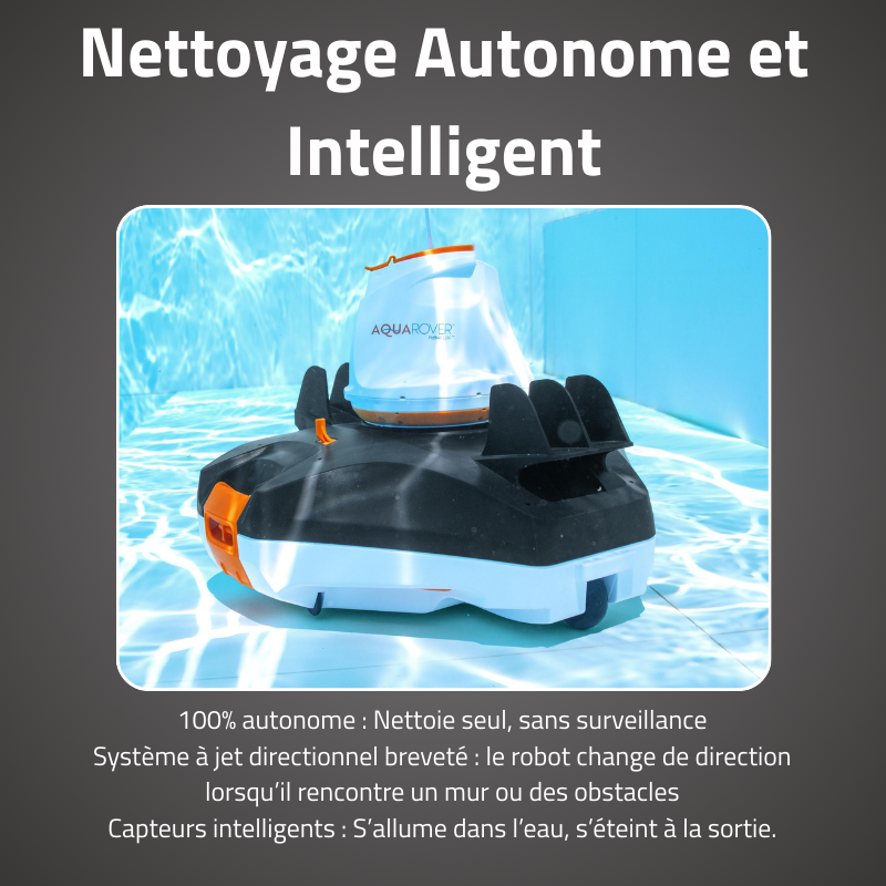 Robot de piscine autonome AquaRover pour fond plat