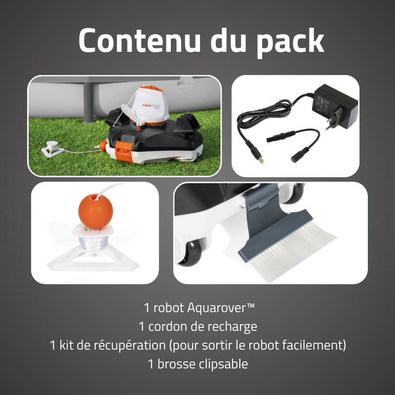 Robot Sans Fil AquaRover - Nettoyage Fond Plat 45m²
