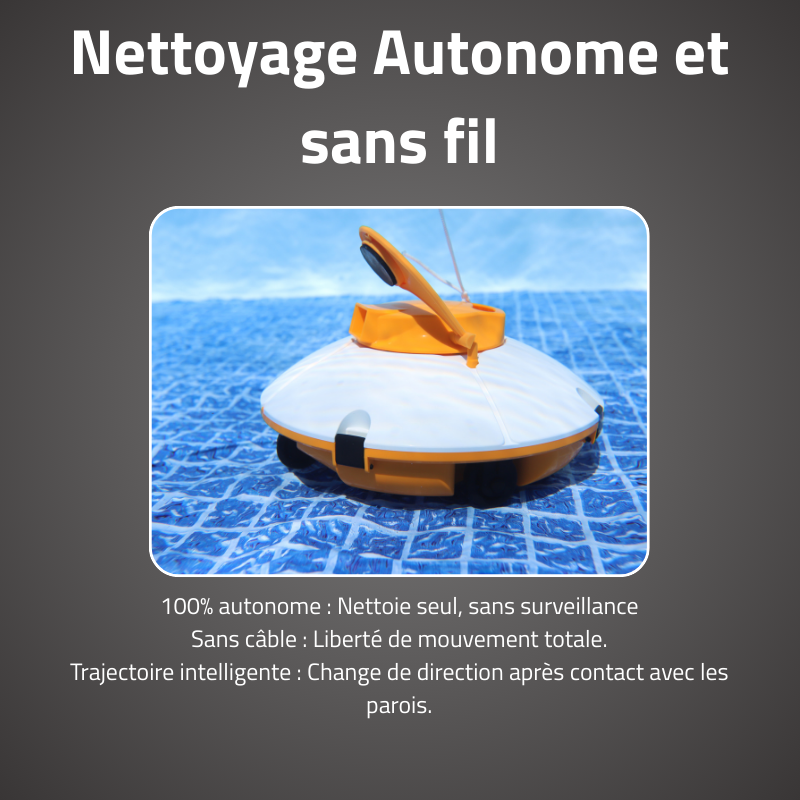 Robot Sans Fil Frisbee Orange - Fond Plat 15m²