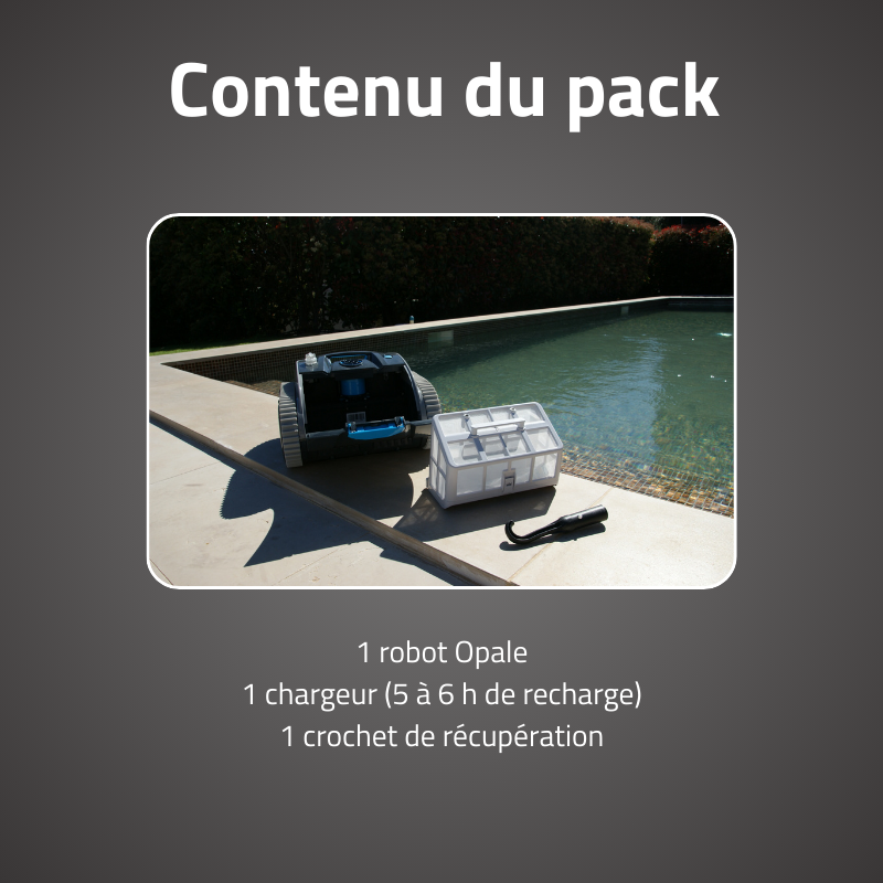 Robot piscine Opale - fond & parois - 5x9 m max
