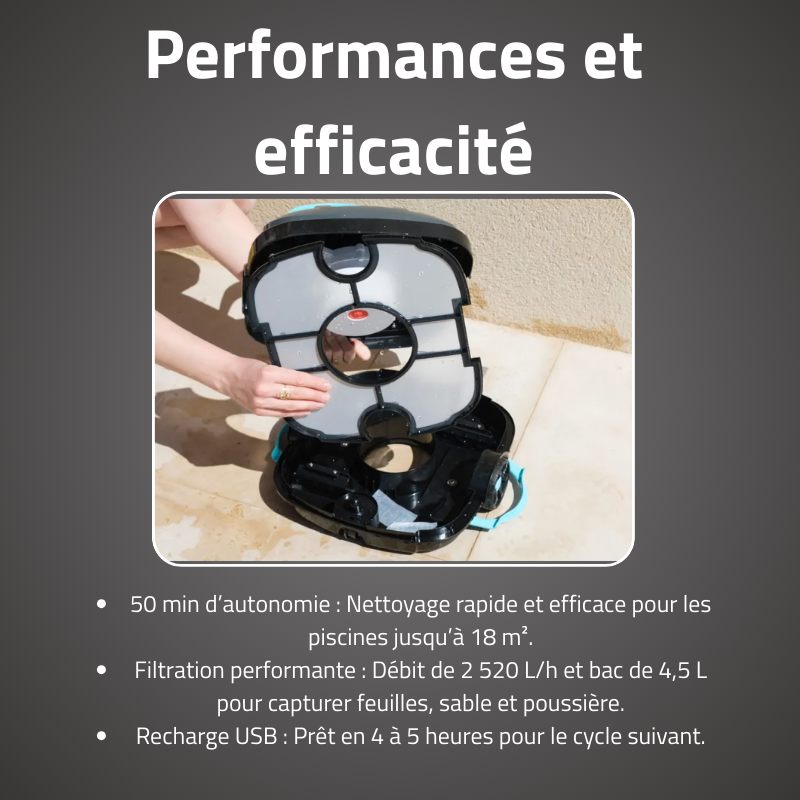 Robot piscine Platy - fond plat - 18 m² max