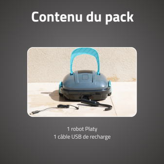 Robot Sans Fil Platy - Fond Plat 18m² Robot Sans Fil Platy - Fond Plat 18m²