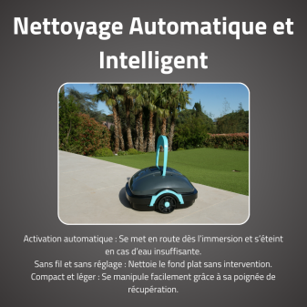 Robot Sans Fil Platy - Fond Plat 18m² Robot Sans Fil Platy - Fond Plat 18m²