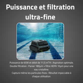 Robot Atlas Vision Sans Fil - Fond, Parois & Ligne 200m²