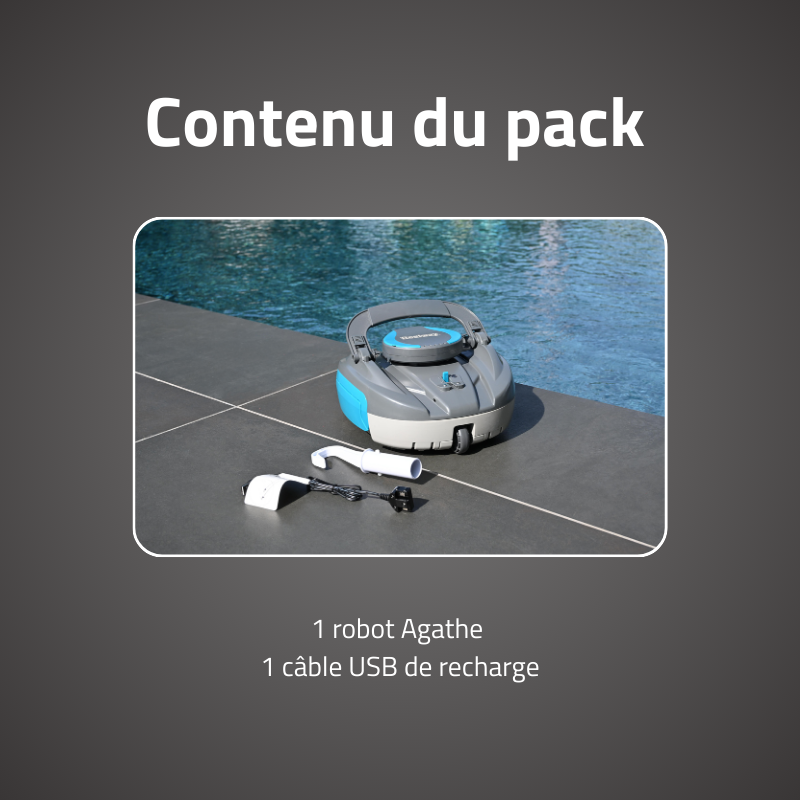 Robot piscine Agathe - fond plat - 15 m² max