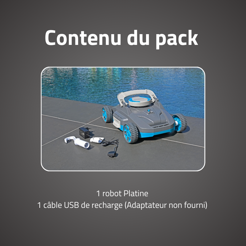 Robot Sans Fil Platine - Fond Plat 20m² Robot Sans Fil Platine - Fond Plat 20m²