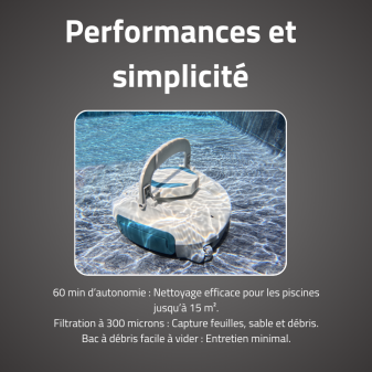 Robot piscine Jade - fond plat - 15 m² max