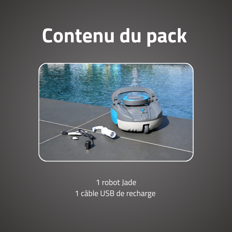 Robot piscine Cristal - fond plat - 10 m² max