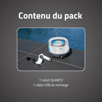 Robot piscine Quartz - fond plat - 10 m² max