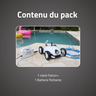 Robot Piscine Falcon+ - Fond et Pentes 28m²