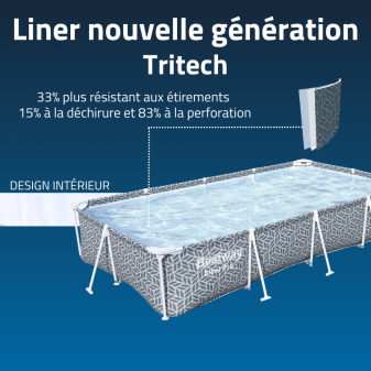 Piscine Tubulaire Rect. Bestway Steel Pro 366x201 Graphique