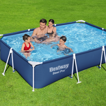 Piscine hors sol rectangulaire Steel Pro® 300 x 201 x 66 cm Bestway