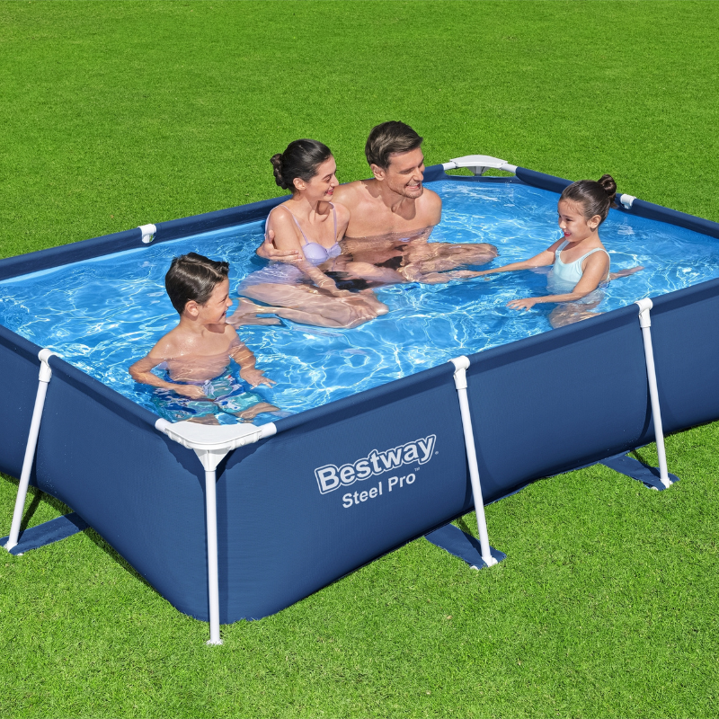 Piscine Tubulaire Rect. Bestway Steel Pro 259x170 Bleue