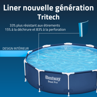 Piscine Tubulaire Ronde Bestway Steel Pro 305x76 Bleue